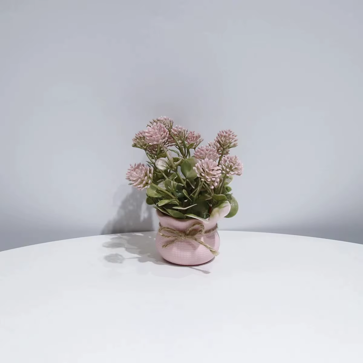 Mini-fleurs artificielles roses en pot, fausse verdure, décoration de table, accessoire de photograp