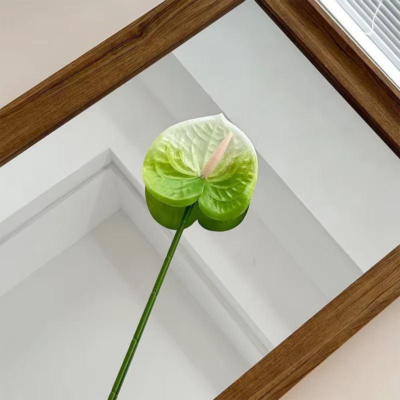 Fleurs Artificielles en 3D pour Décoration de la Maison, Plantes Vertes, Fausses Fleurs, Cuir oral e