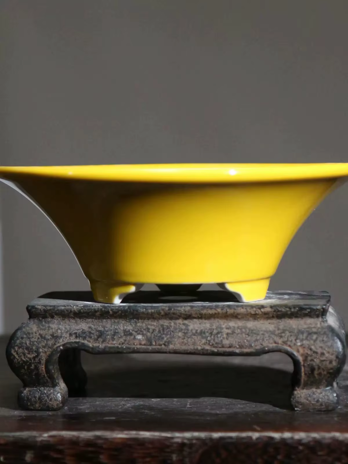 Pot à bonsaï rond en porcelaine émaillée colorée, Vase Tradition chinoise, dortoir, Table, décoratio