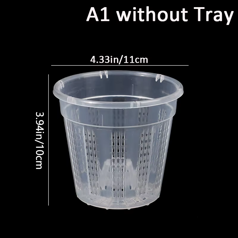 Mini pots de jardinière de proximité avec trous, paniers d'orchidées transparents, pots de fleurs re