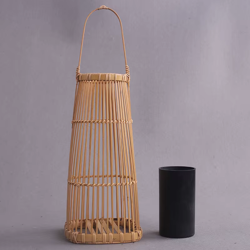 Vase à fleurs Zen en bambou fait à la main, panier de fleurs d'art de Style japonais, Arrangement de