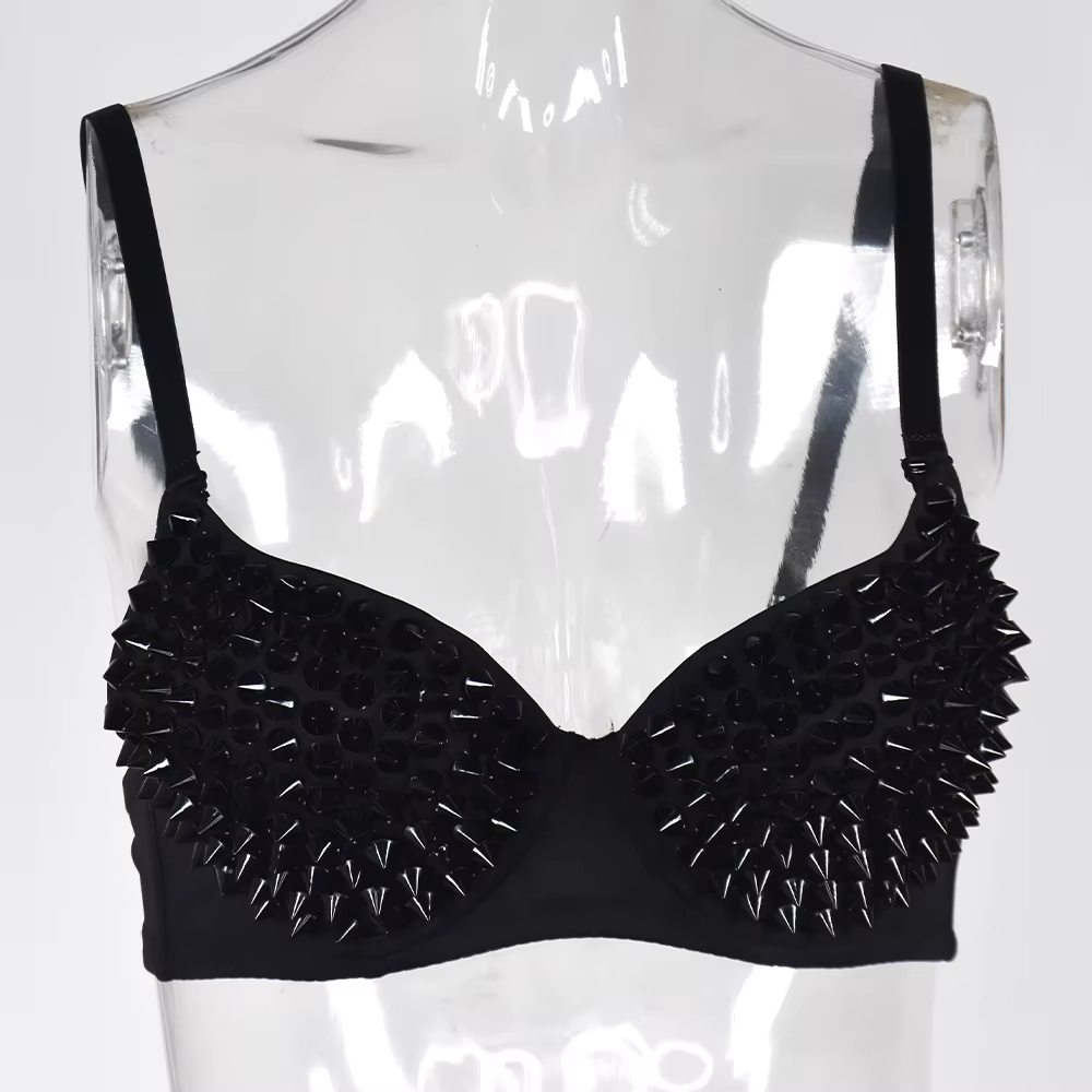 Soutien-gorge sexy, accessoires steampunk, corset à rivets, bustier push-up doré et argenté, vêtemen