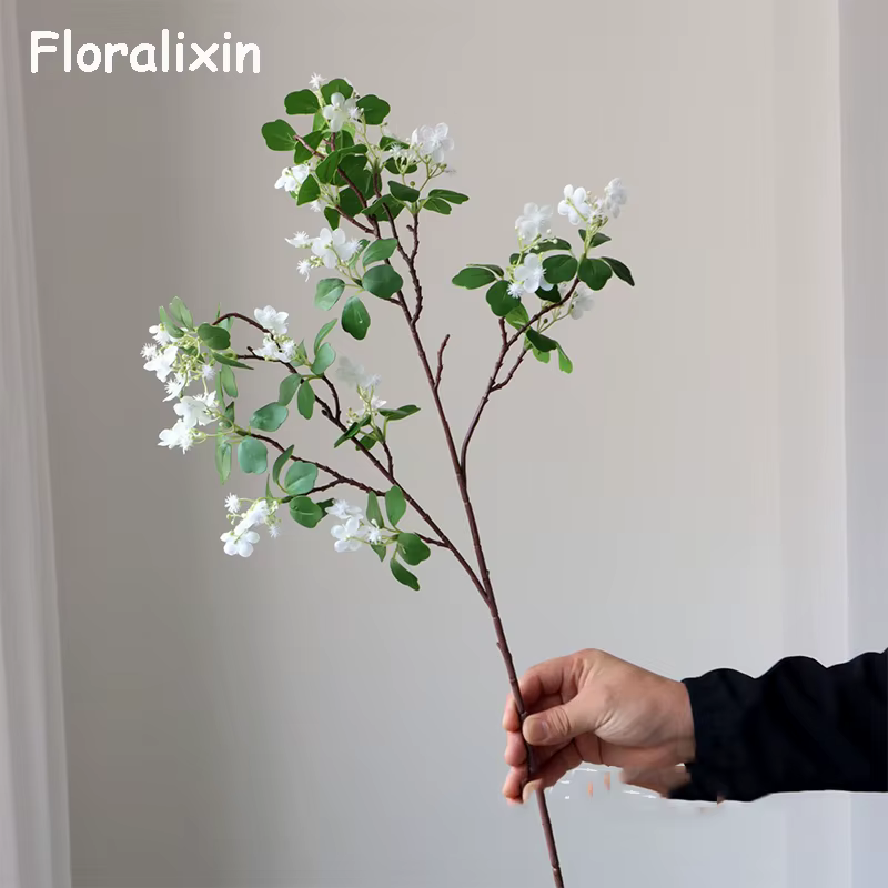 Fleur artificielle de jasmin en soie, 65cm, artisanat pour mariage, maison, noël, accessoires Photo,