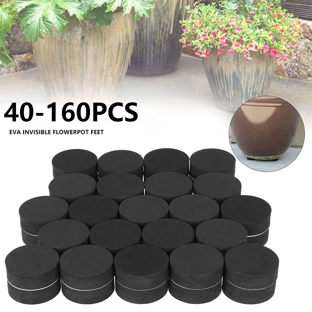 40/160 pièces Pot de fleur pieds ronds EVA Invisible Pot de fleur Risers Kit auto-adhésif antidérapa