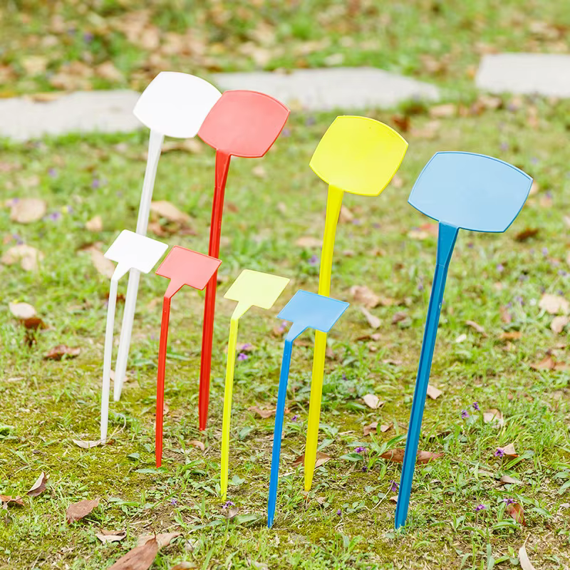 Marqueurs de plantes en plastique pour ornement de jardin, étiquettes retournées de type T, marqueur