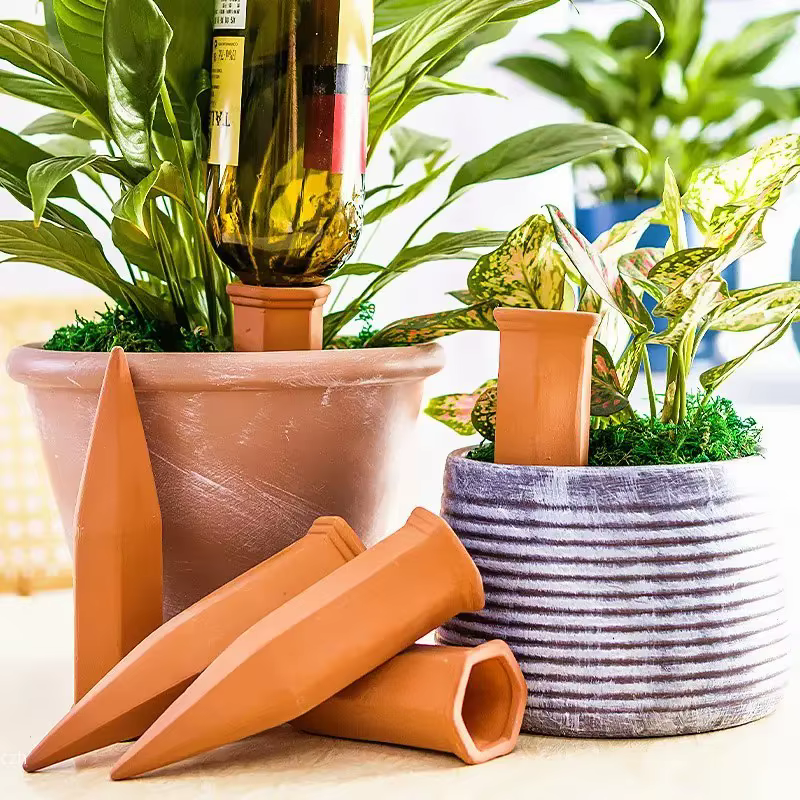 2 paquets de piquets d'arrosage automatique pour plantes, dispositifs d'arrosage automatique en terr