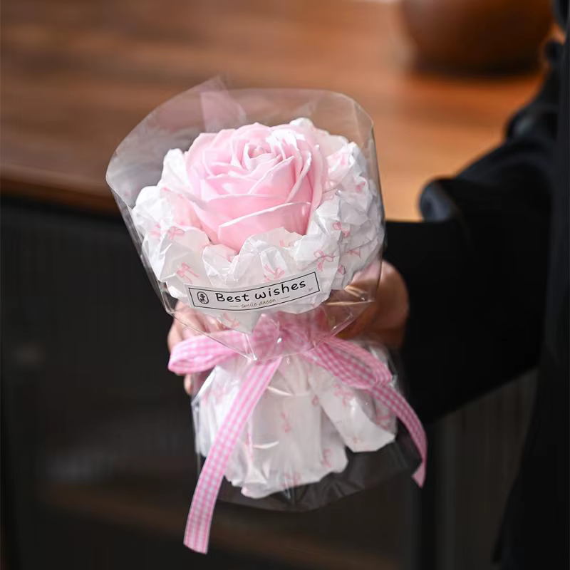 Bouquet de roses artificielles pour Noël, mariage, anniversaire, fête de la Saint-Valentin, cadeau D
