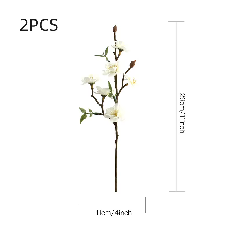 Branches de fleurs de pêcher artificielles, décoration de placement de vase bricolage, maison, resta