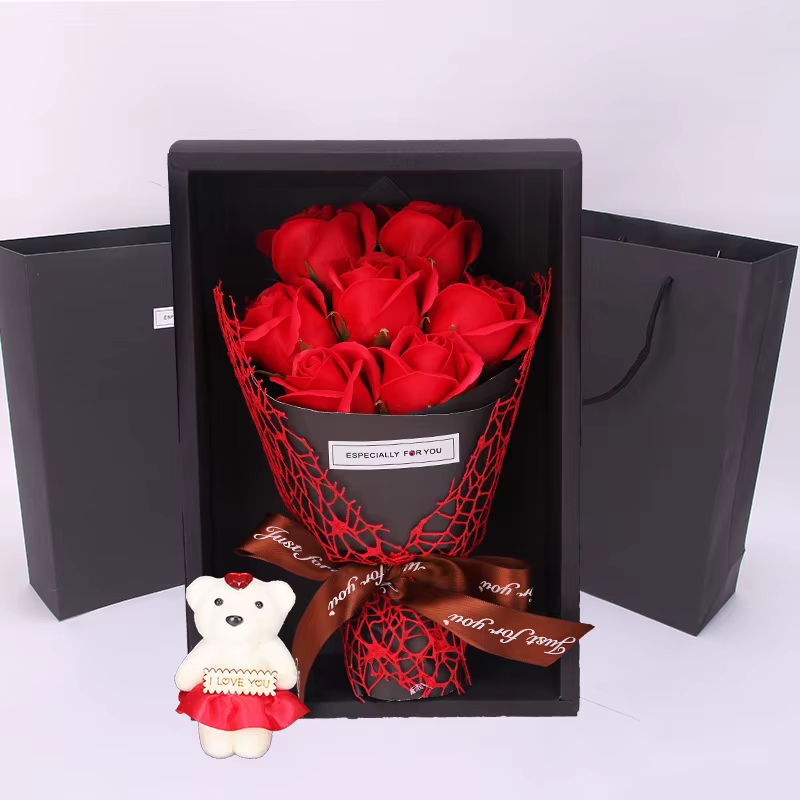 7 Roses Artificielles de Décoration de Mariage, Cadeau de ixdes Mères, Maison, Anniversaire, Nouvell
