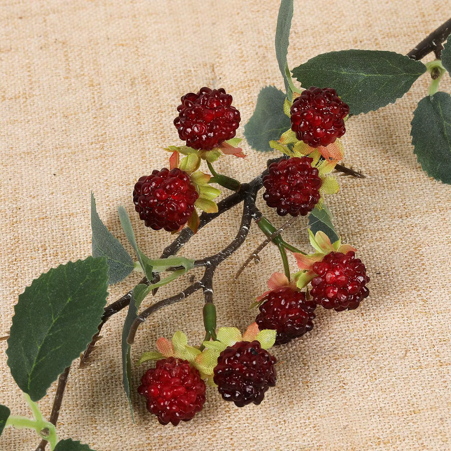 Branche artificielle de mûre rouge de 40 cm, fausse branche de framboise, pour arrangement floral DI