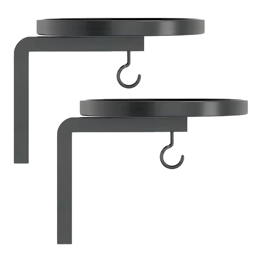 Étagère murale pour plantes, 2 pièces, support de suspension pour plantes en métal robuste avec croc
