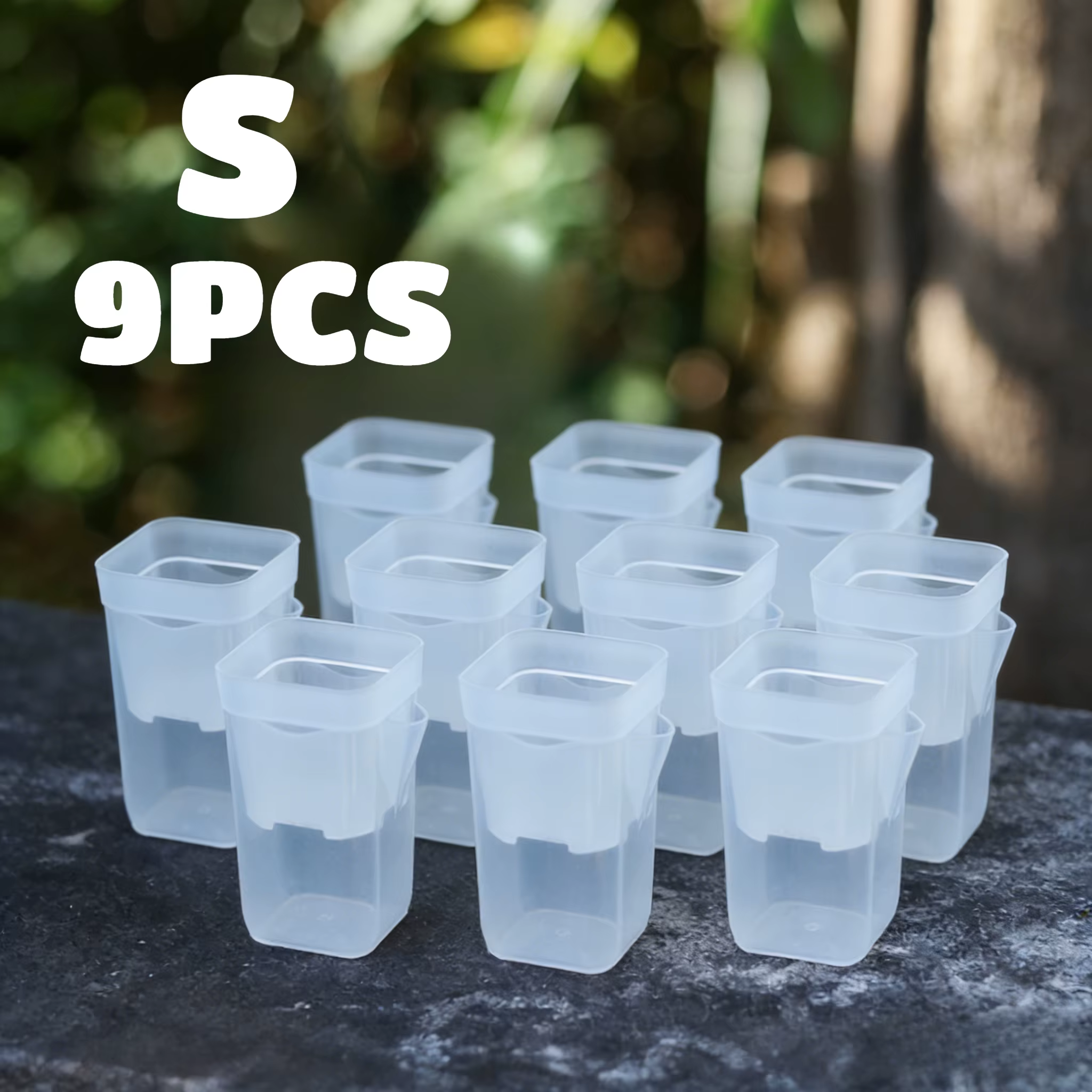 15 pots auto-arrosants pour plantes, mini pots pour semis, pots à fleurs, pots en plastique transluc