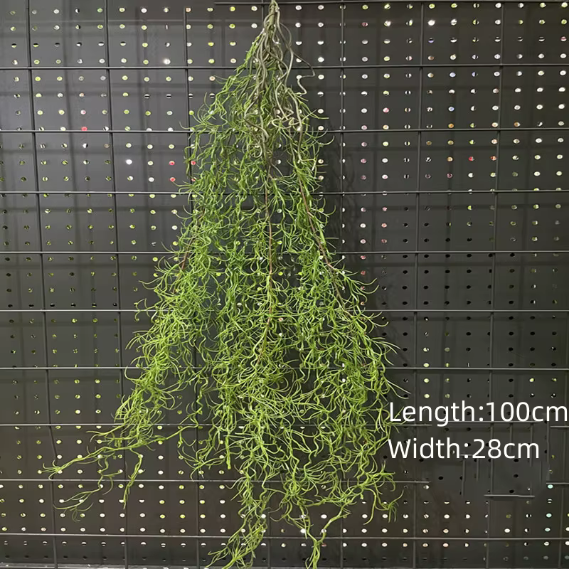 1 pièces plante verte artificielle rotin plantes d'herbe verte vigne suspendue rotin pour mur mariag
