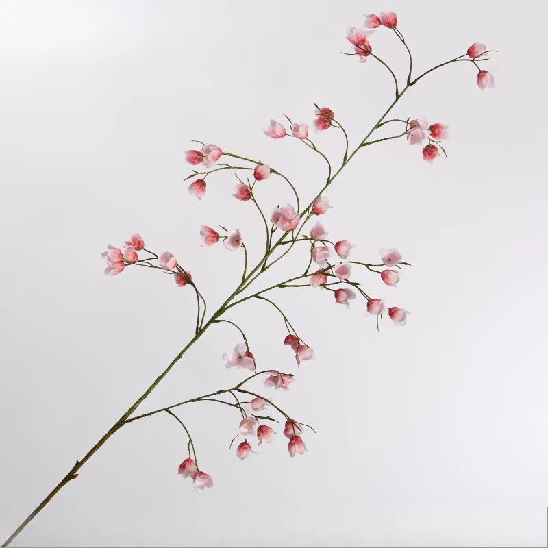 Lot de 5 plantes artificielles 109 cm, petite branche de cloche suspendue en plastique, décoration d