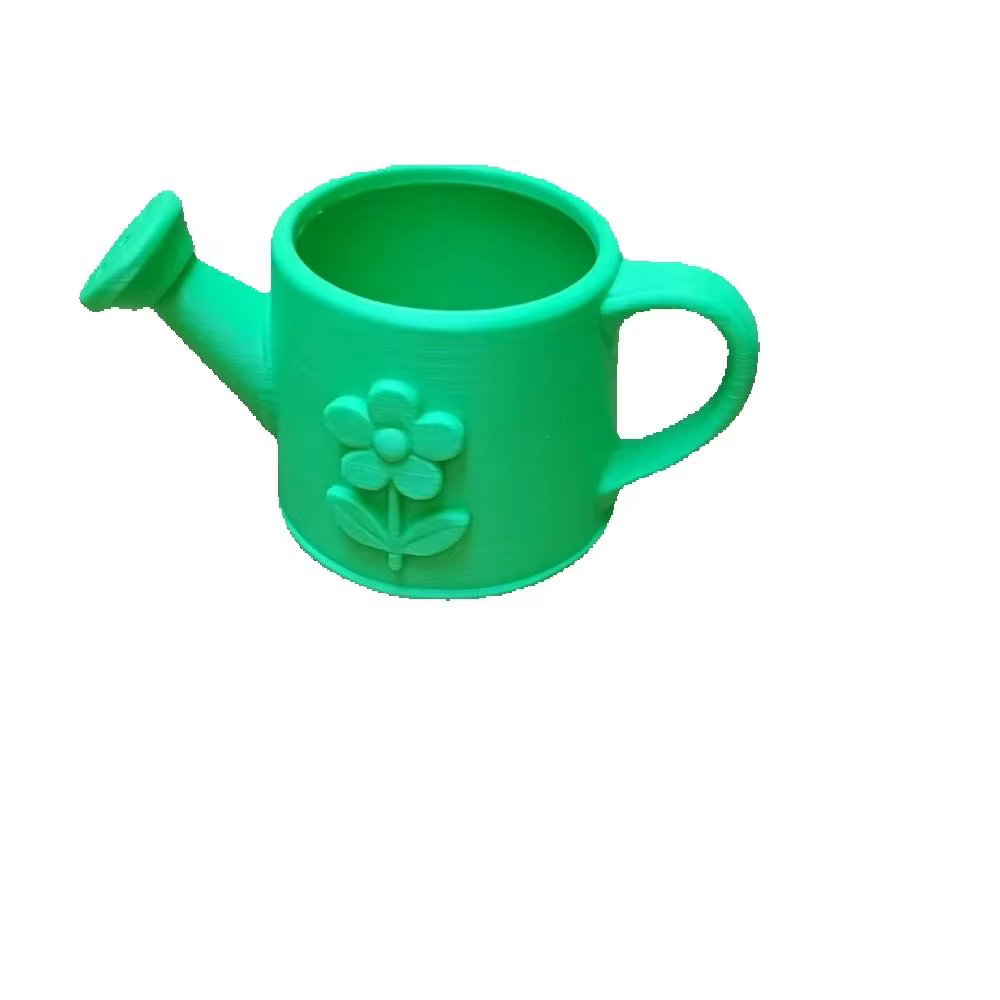 Mini arrosoir, pot à fleurs mignon avec motif en relief, pot à succulentes vert, décoration de burea