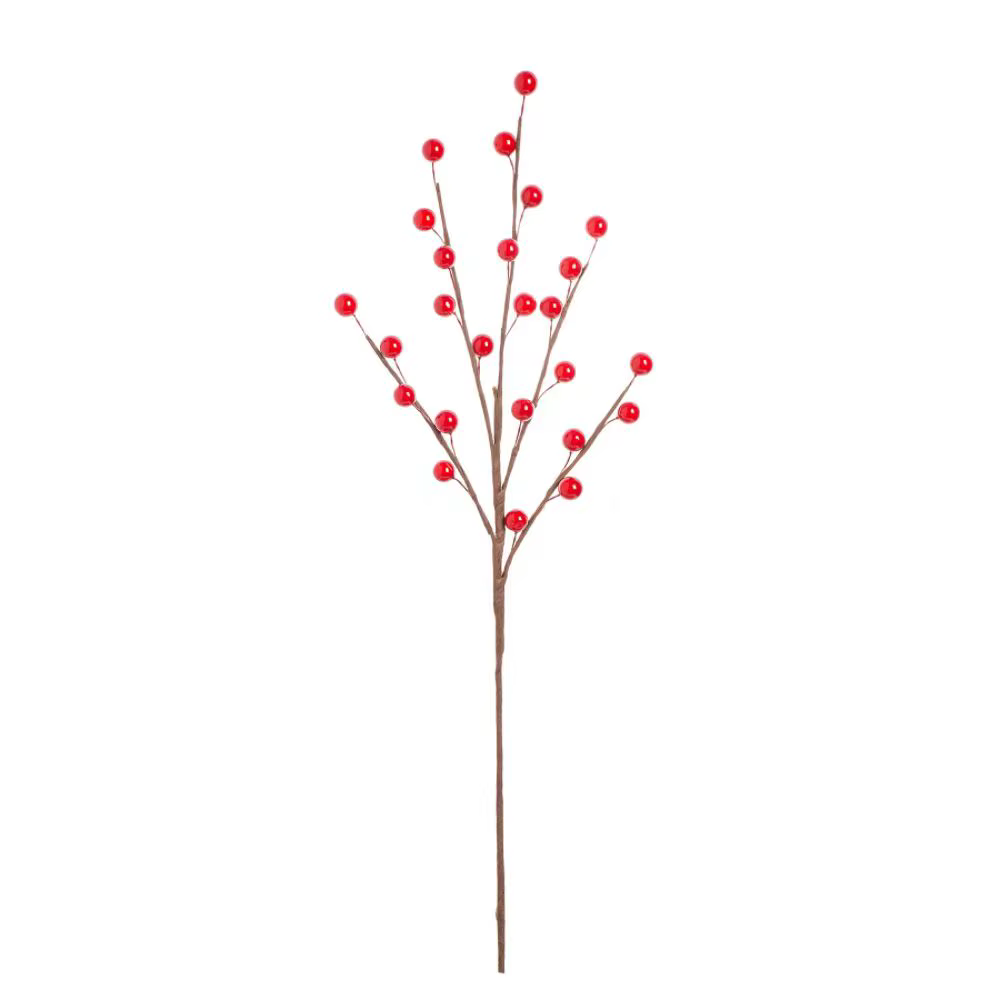 Usine simulée Holly Petit Fruit Rouge En Gros Nouvel An Maison De Noël salon Décor De Mariage Fleur
