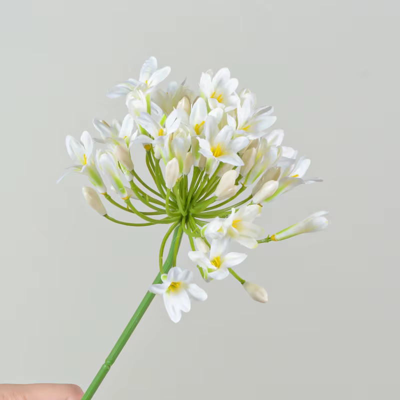 Branche d'agapanthus africaine de luxe, décoration de table pour la maison, fleurs artificielles en 