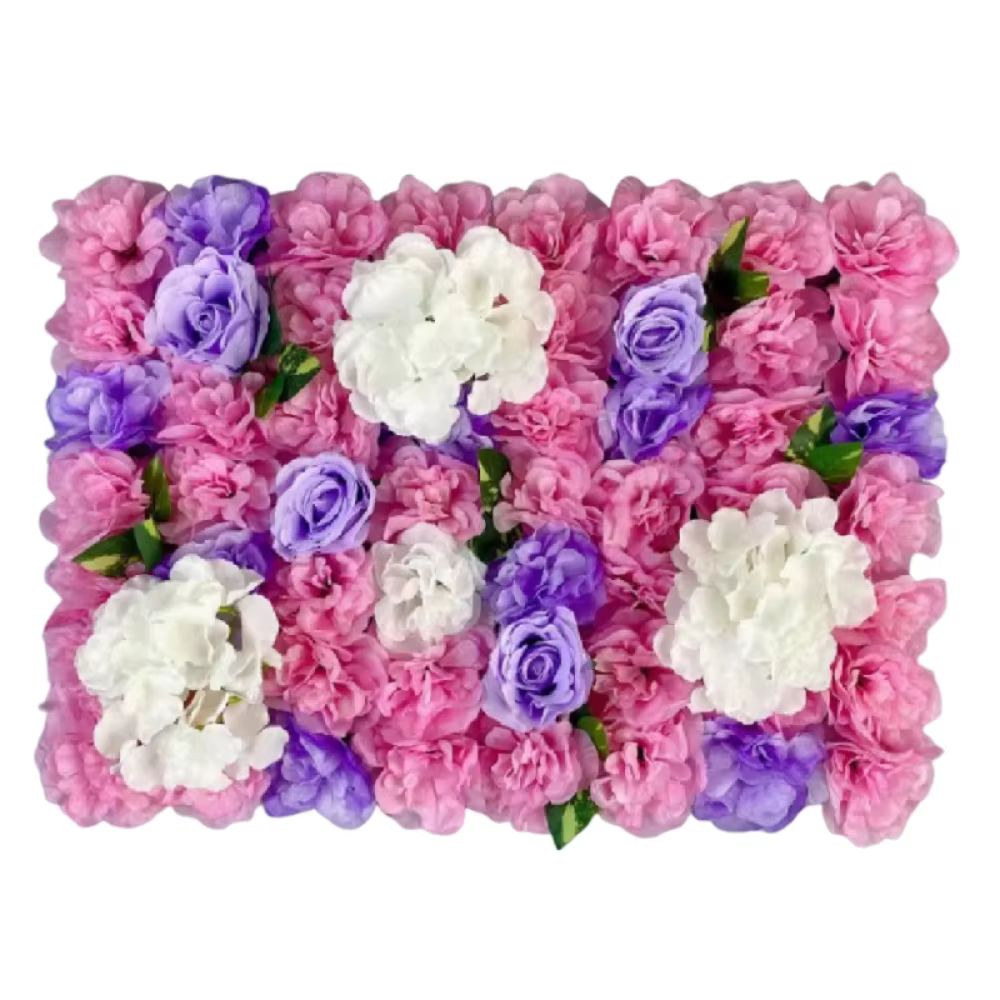 Panneaux muraux de fleurs artificielles faits à la main, réalistes, romantiques, pour mariage, toile