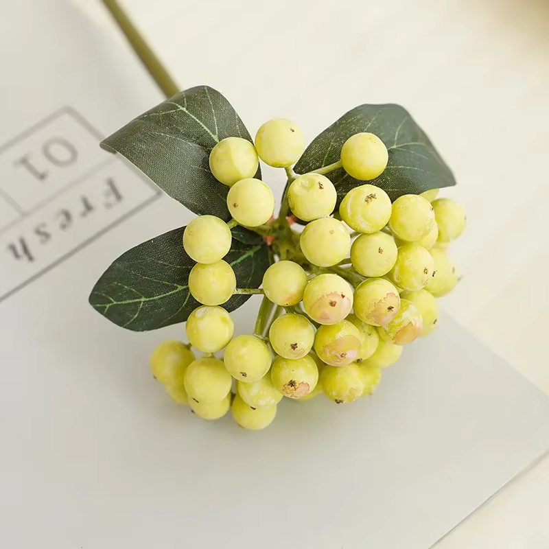 Petit bouquet de fruits artificiels, décoration de salon, fleur de Noël, accessoires de fleurs, baie