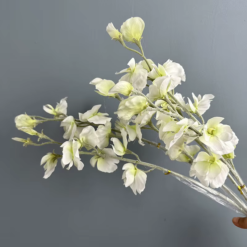 10 pièces de fausses fleurs de pois parfumées à toucher réel, décoration de restaurant, fleurs artif