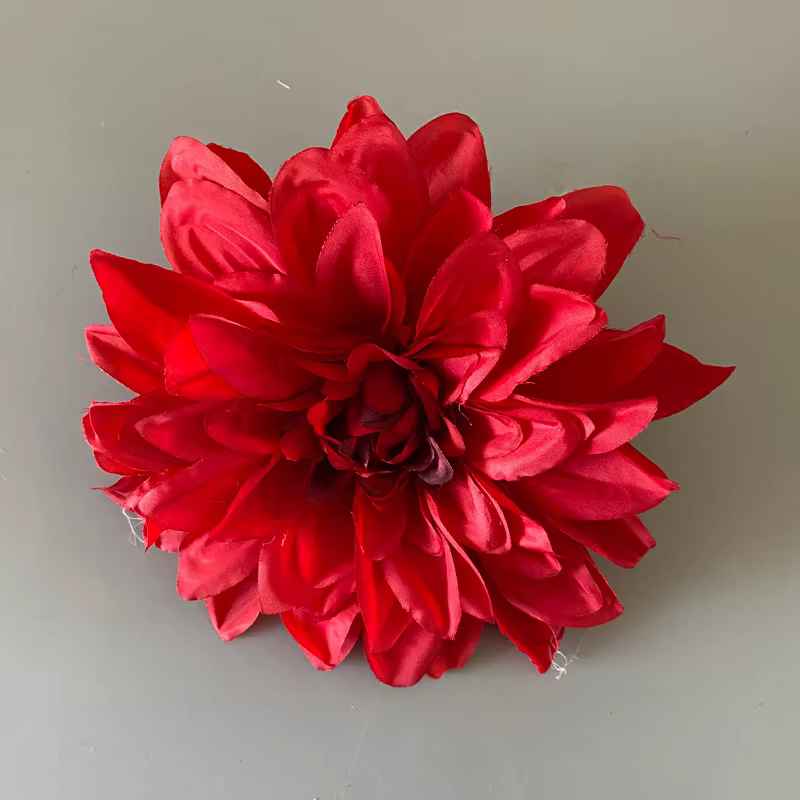 Têtes de fleurs en soie de dahlia, scrapbooking pour couronne de bricolage, toile de fond de mariage