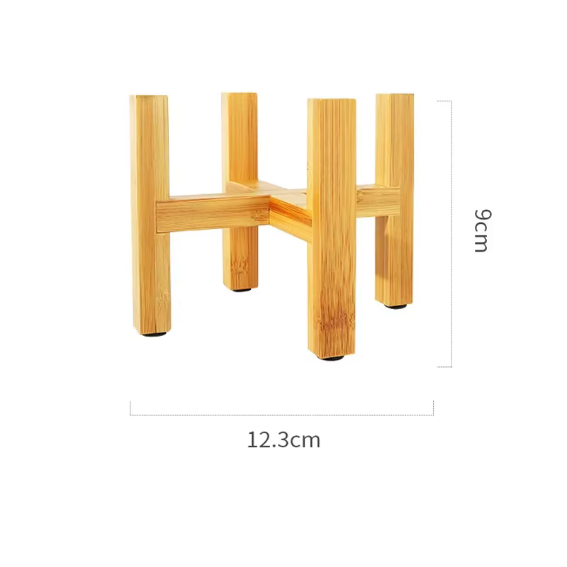 Support de Pot de fleur de plante, petit support de plateaux en bois Durable, support de bonsaï auto