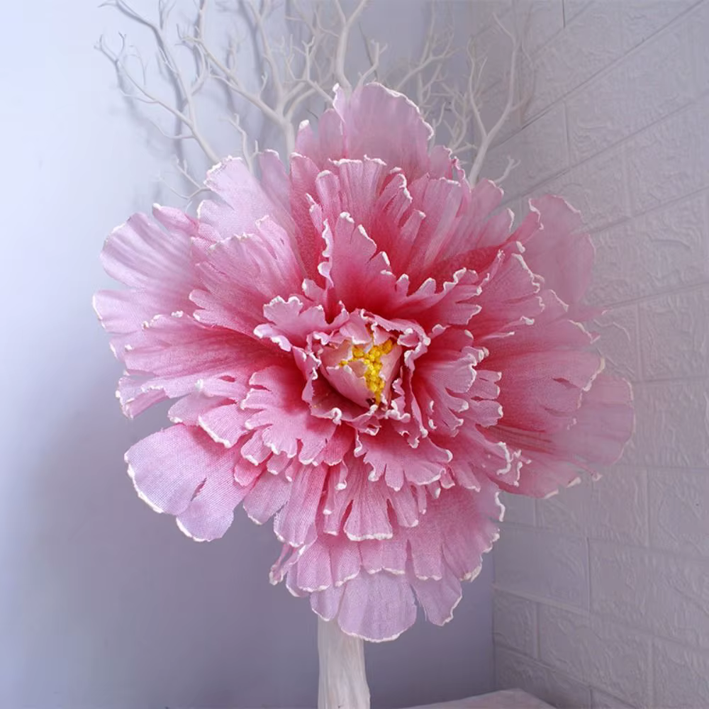 Grande fleur de pivoine artificielle tridimensionnelle pour la décoration de la maison, fleur de plo