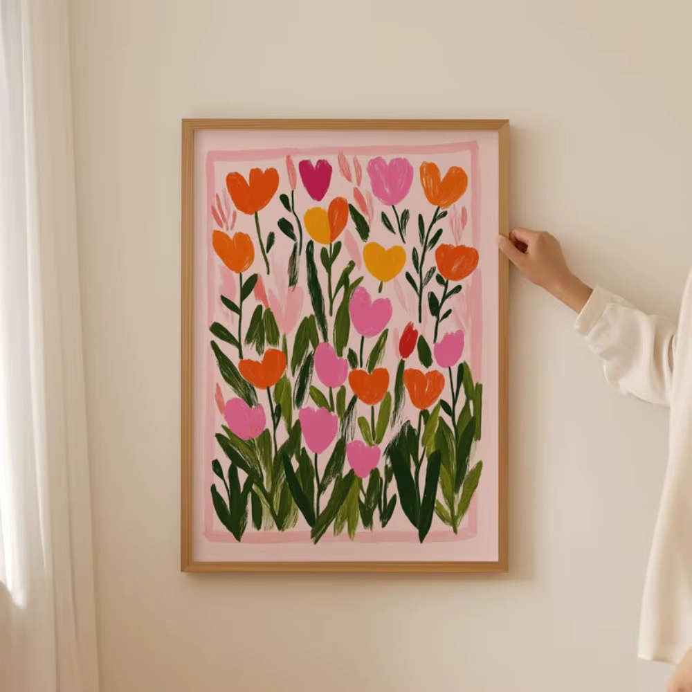1/2 pièces Bouquet de fleurs sauvages abstrait botanique toile impression affiche moderne esthétique