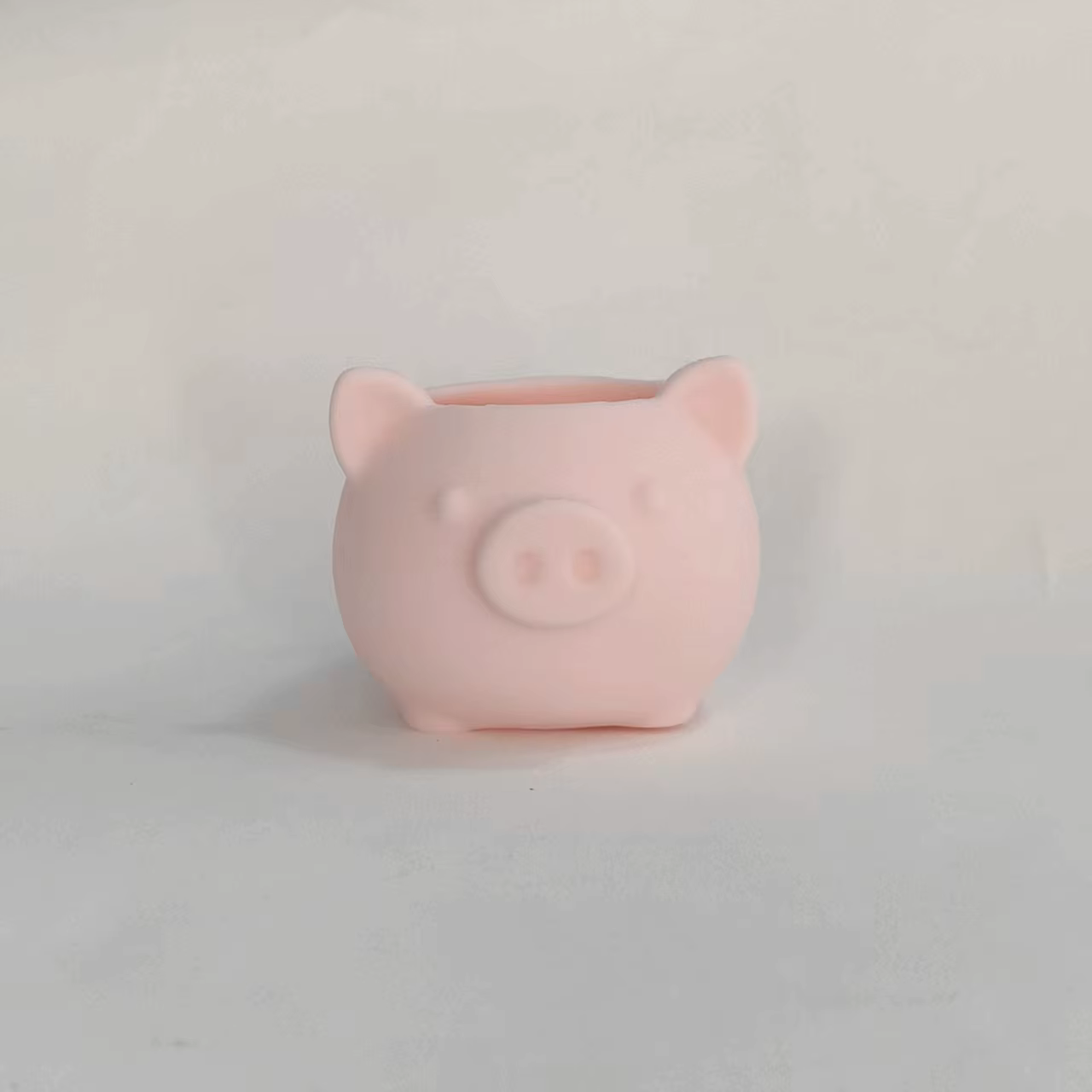 1PC Pot de fleurs en forme de cochon rose imprimé en 3D, pot de fleurs mignon pour plantes succulent