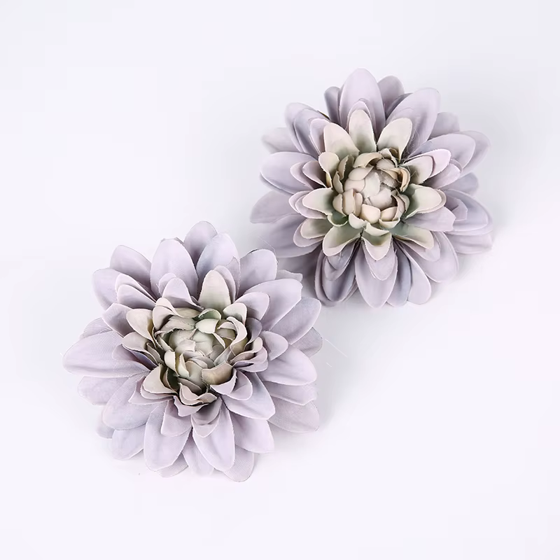 Têtes de fleurs artificielles Dahlia en soie, 3/5 pièces, pour décoration de salle de maison, fausse