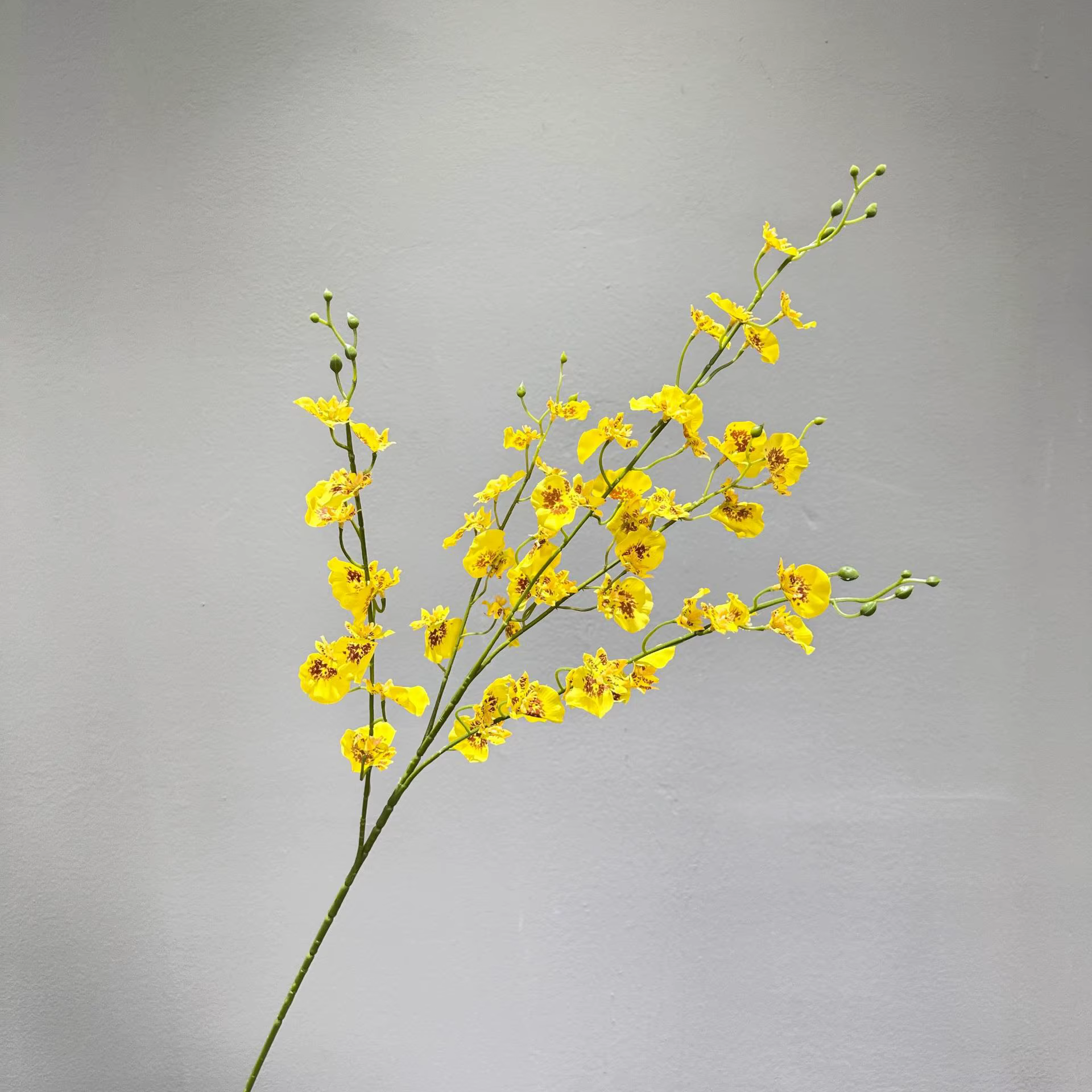 Orchidée de danse artificielle à tige unique de 40,9 pouces, Oncidium, pour modèle de maison, Bouque