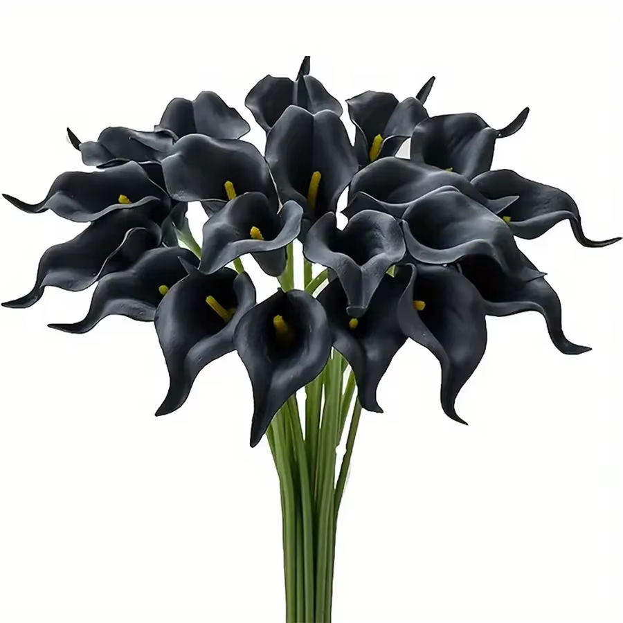 Mini fleur artificielle de calla en PU, fausse fleur, bouquet de mariage, décoration florale pour la