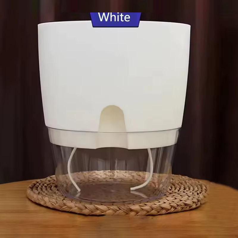 Pots auto-arrosants pour plantes, pots à fleurs avec trous de drainage, pot à fleurs en plastique do