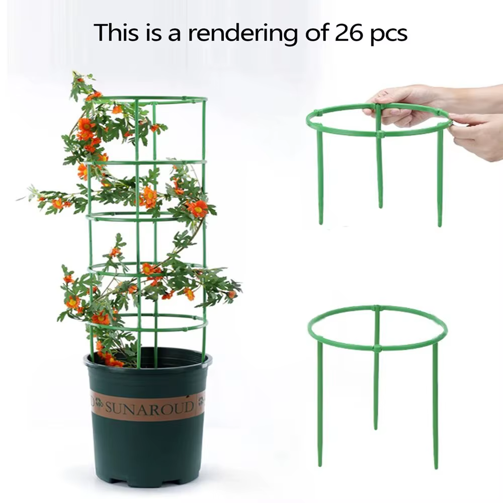 Piquets de support de plantes empilables, support de fleurs de jardin, plantes d'intérieur et d'exté