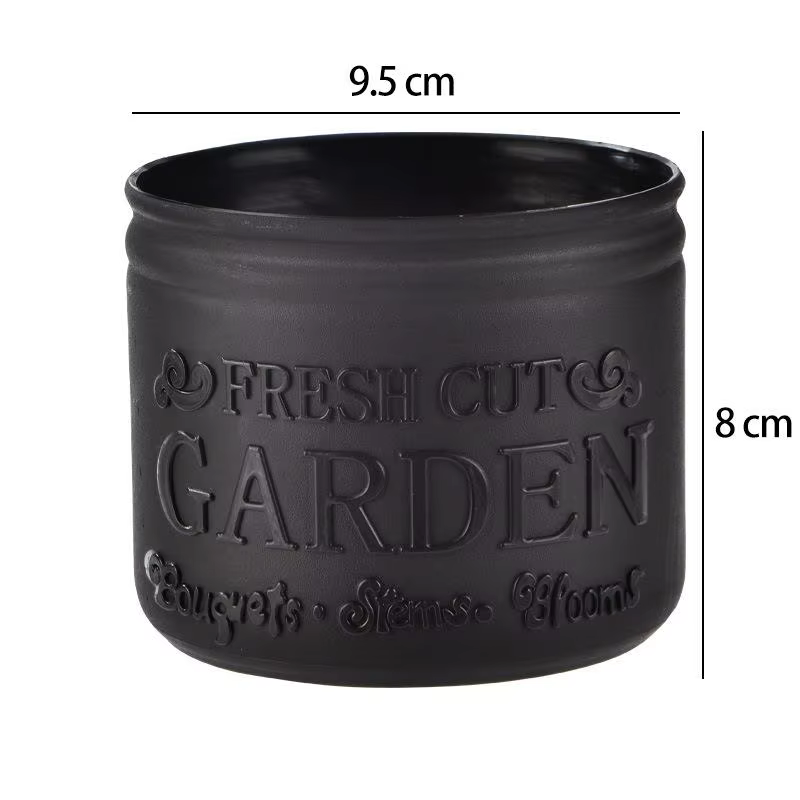 Pot de fleurs rond pour plantes succulentes, décoration de bureau, balcon, jardin, extérieur, cadeau