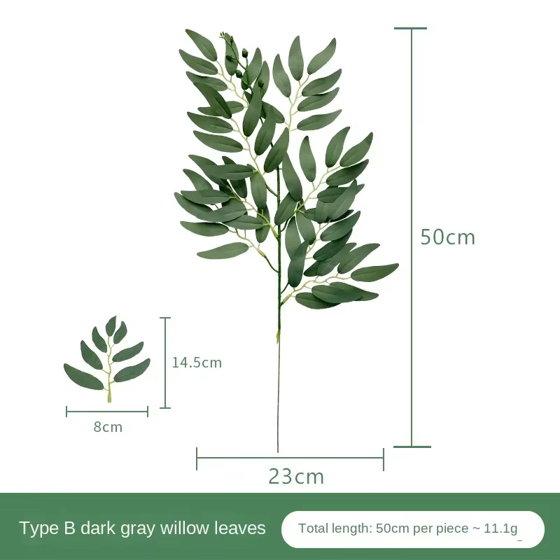 Plante verte artificielle, fausse feuille d'eucalyptus, accessoires d'arrangement floral, décoration