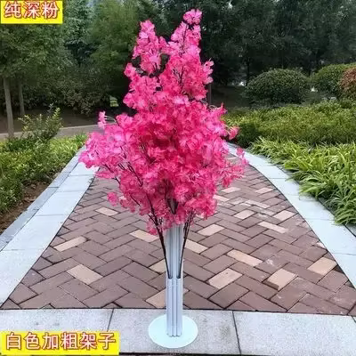 Grand arbre en faux fleur pour décor de mariage, ensemble de 10 centres de table de colonne d'allée