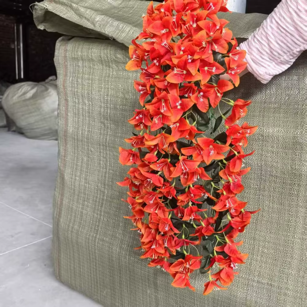 Bougainvilliers artificiels réalistes en soie, longues tiges tombantes, plantes décoratives d'été, r