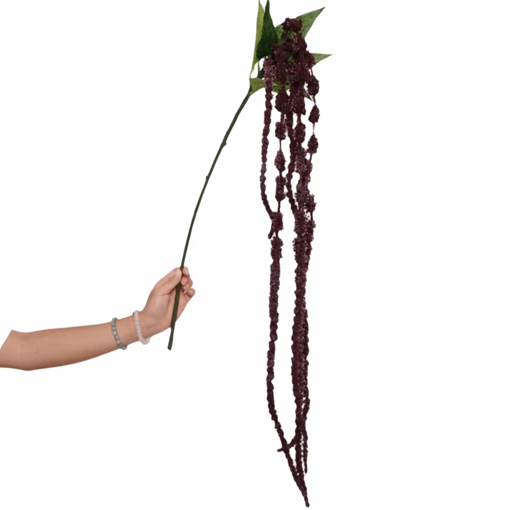 Plante artificielle suspendue Amaranthus à 6 têtes, multicolore, à longues queues, fleur à longues p