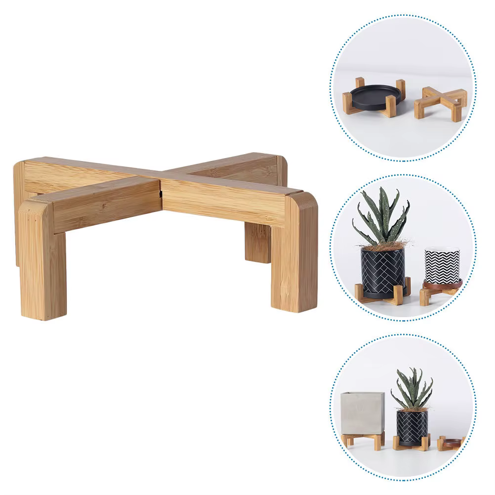 Base de Pot de plantes en bois, Support de Pot de fleurs de Style nordique pour présentoir de bonsaï