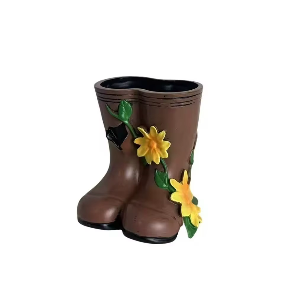 Vase moderne en forme de bottes de pluie pour arrangements floraux, décoration artistique pour plant