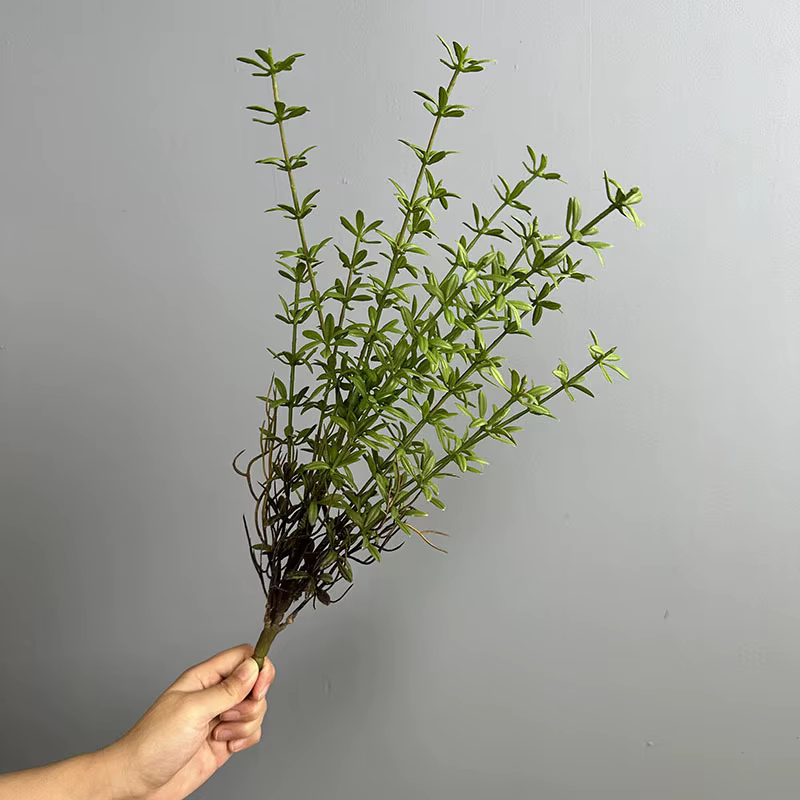 Lot de 6 fausses plantes vertes en plastique, bouquet de romarin et de fougère, décoration florale a