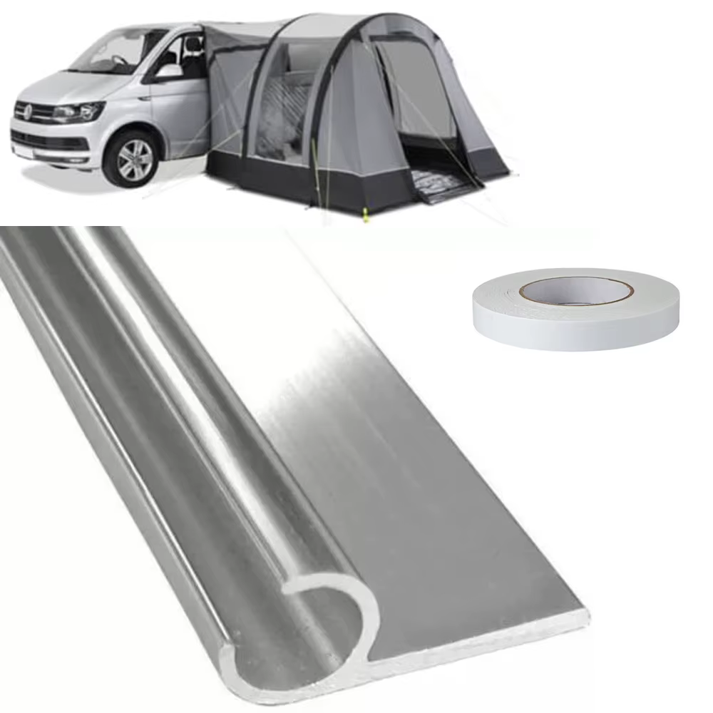 Rail de fixation pour auvent de caravane et camping-car, profil en C, bande de 8 x 0,5 m, 400 cm, av