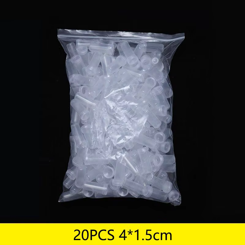 Tubes à fleurs en plastique, bouchons en silicone anti-fuite, flacons transparents réutilisables pou