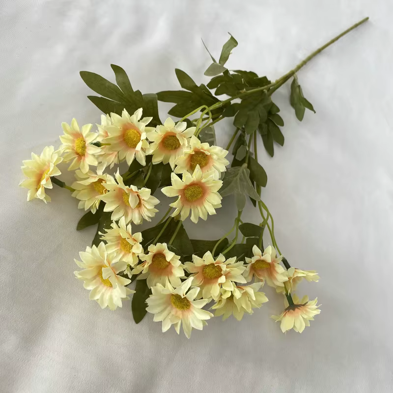 Daisy sauvage polonais artificielle de 22 pouces, fausses fleurs à longue tige pour décoration de ma