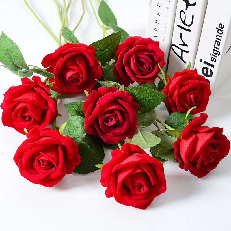 1/5/10/20 pièces Roses fleurs artificielles Rose fleur branche Roses rouges artificielles réaliste f