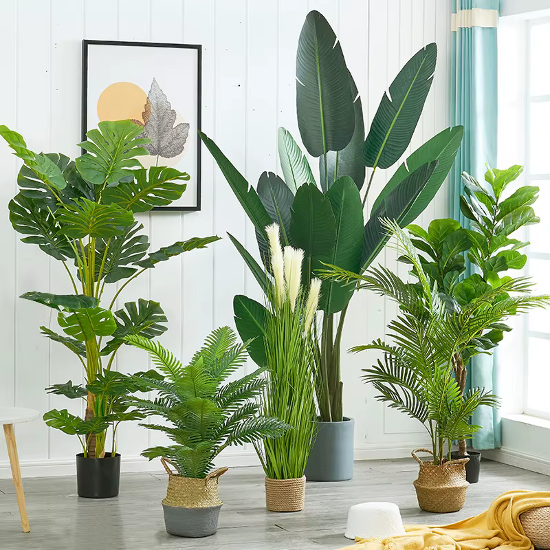 Simulation palmier plante artificielle Ficus Lyrata Dypsis Lutescens banane artificielle tropicale c
