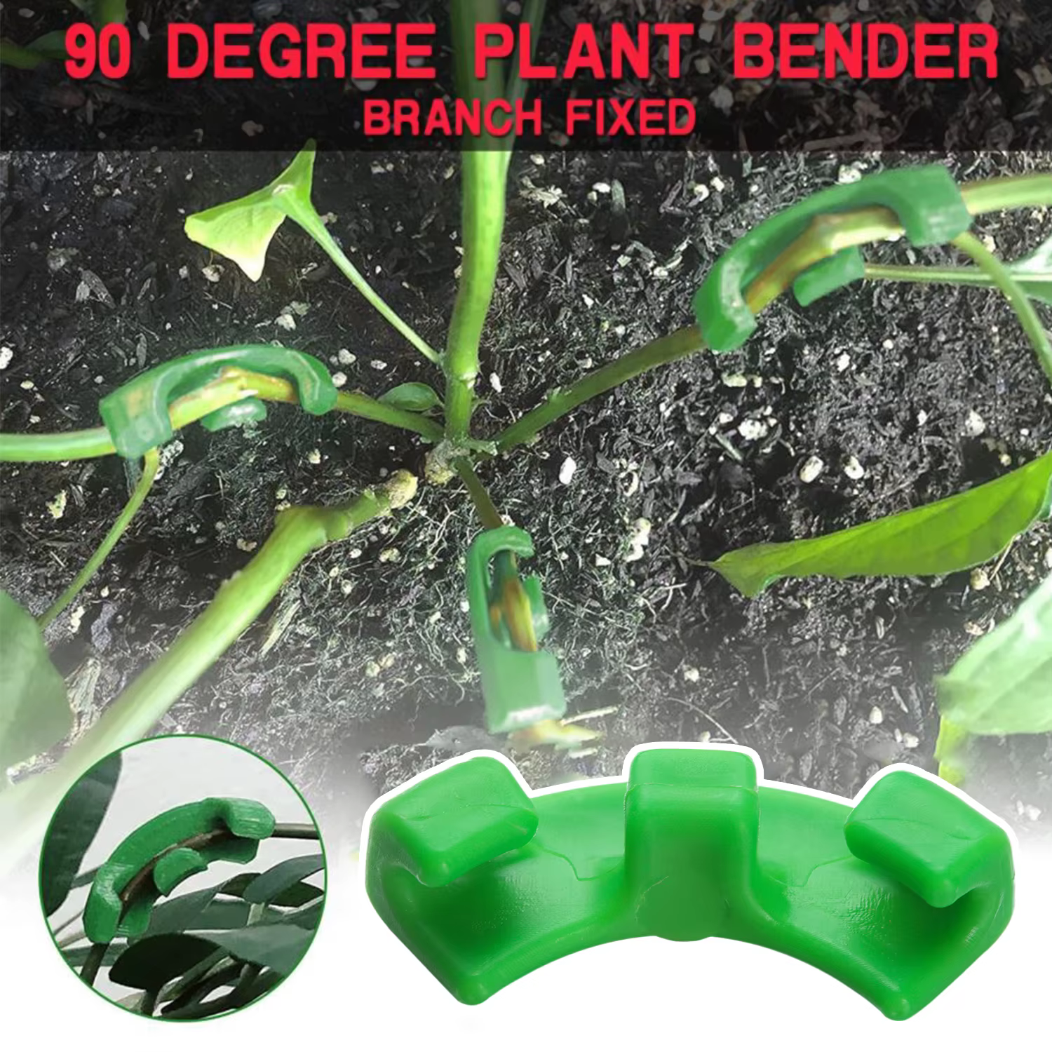 10/20/50pcs 90 degrés plante cintreuses formateur croissance Manipulation Tutors pour plantes Clips 