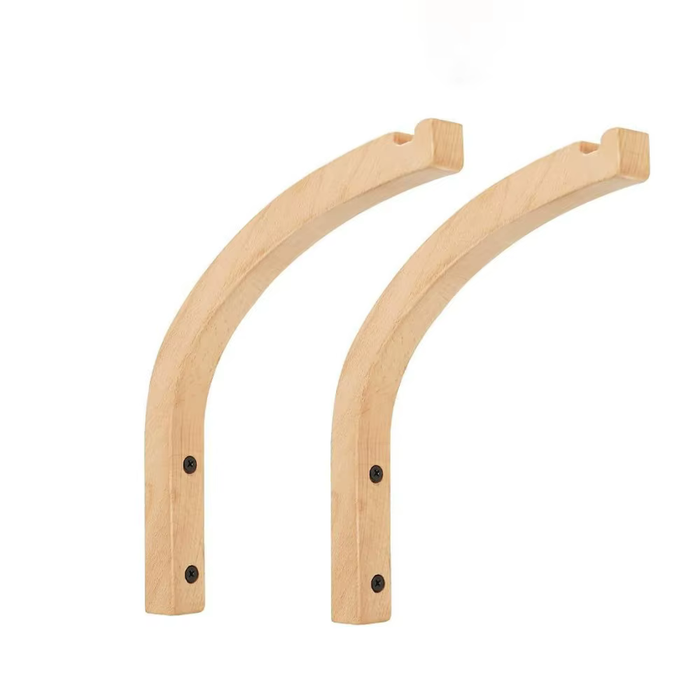Support mural en bois naturel pour plantes suspendues, design crochet, support pour pot de fleurs, d