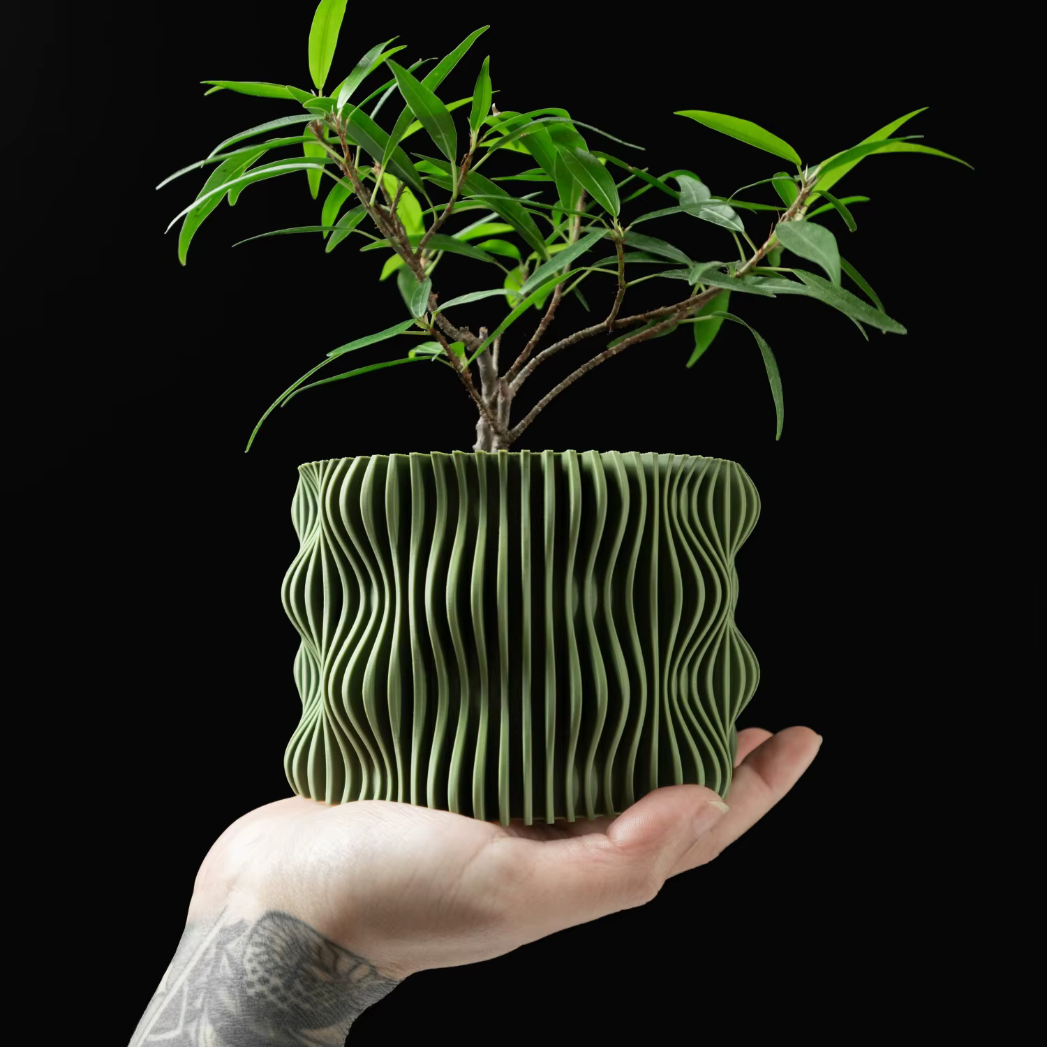 Pot à plantes moderne et minimaliste imprimé en 3D - Pot à fleurs biodégradable pour la décoration i
